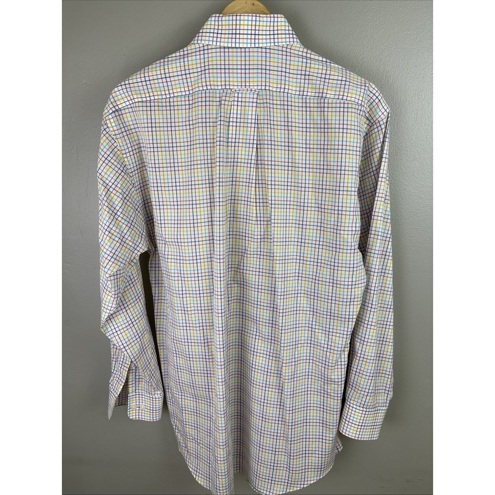 M Dumas & Sons Men's 100% Cotton No Wrinkle Small Button Down, Tarn Check Shirt - Picture 4 of 6
